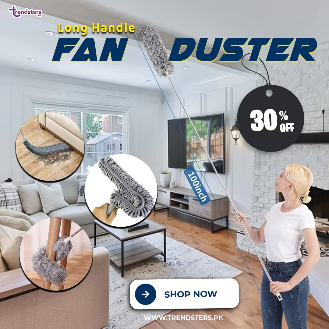 Long Handle Cleaning Fan Duster