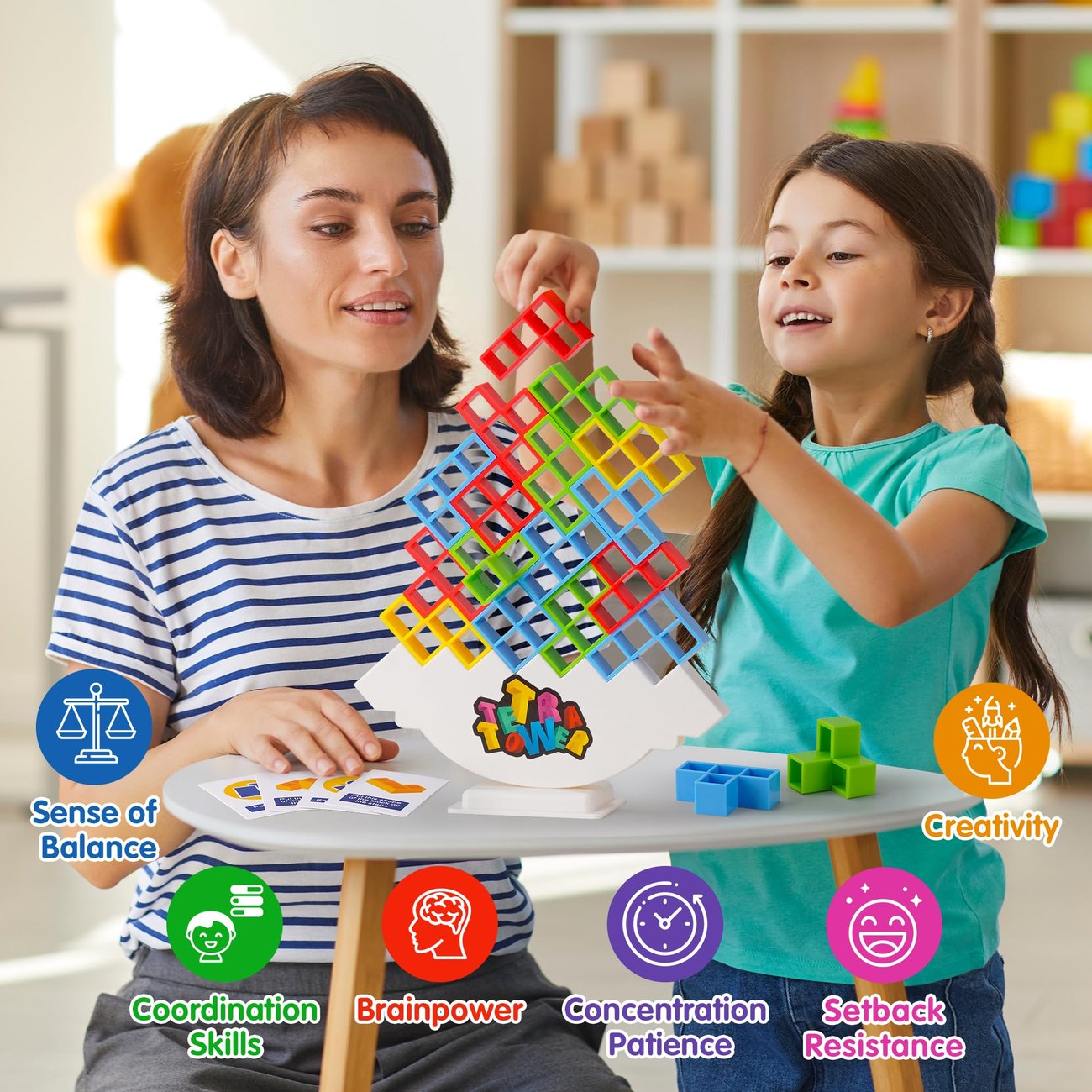 🎁🎁The best gift for children（Swing Stack High Child Balance Toy）