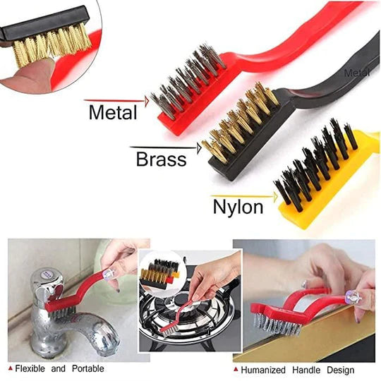 3pcs Mini Wire Brush