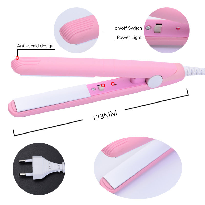 Mini Hair Straightener, Travel Size Portable Mini Hair Flat Iron