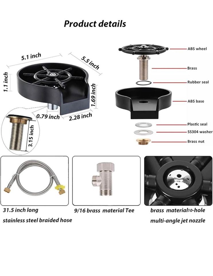 Cup washer high pressure sprayer automatic mixer