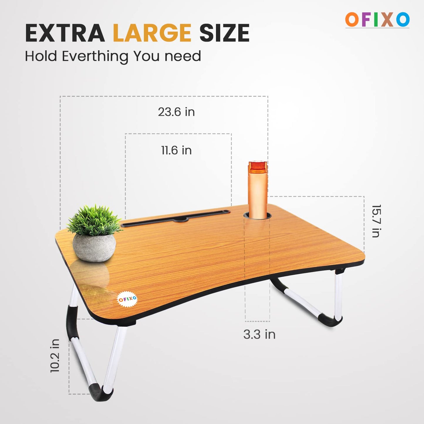 DISCOUNTERS™ Foldable Wooden Laptop Table